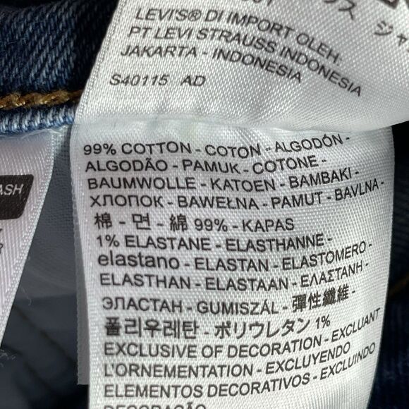 Levi’s 501 Jeans Women’s 24X26 Blue Skinny Mid-Rise Medium Wash Button Fly - Picture 8 of 14